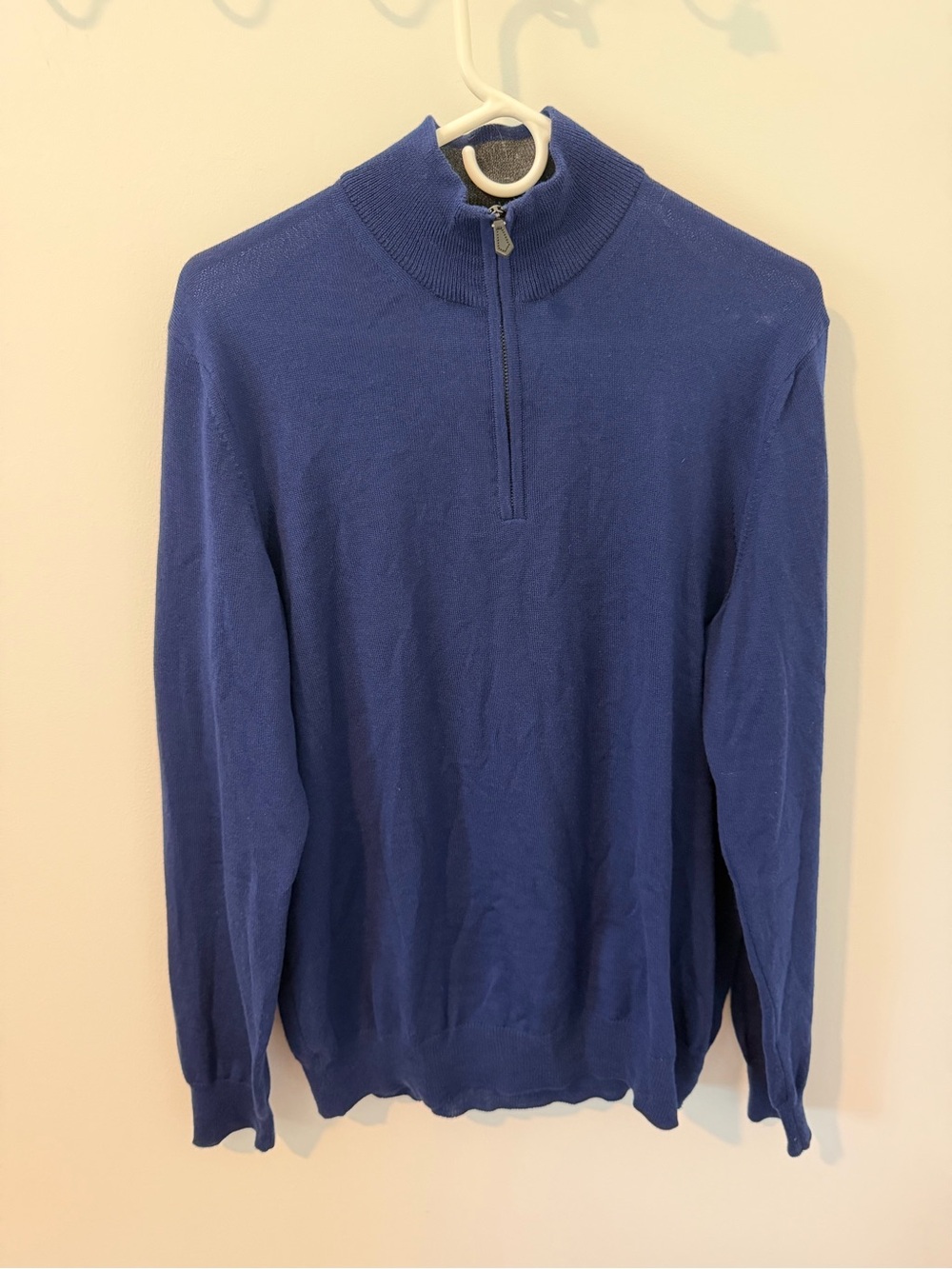 Black Brown 1826 Men's Blue Quarter-Zip Sweater